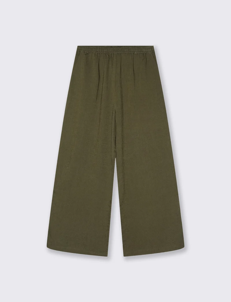 Pantalone gamba larga con elastico vita - Ve.milit.