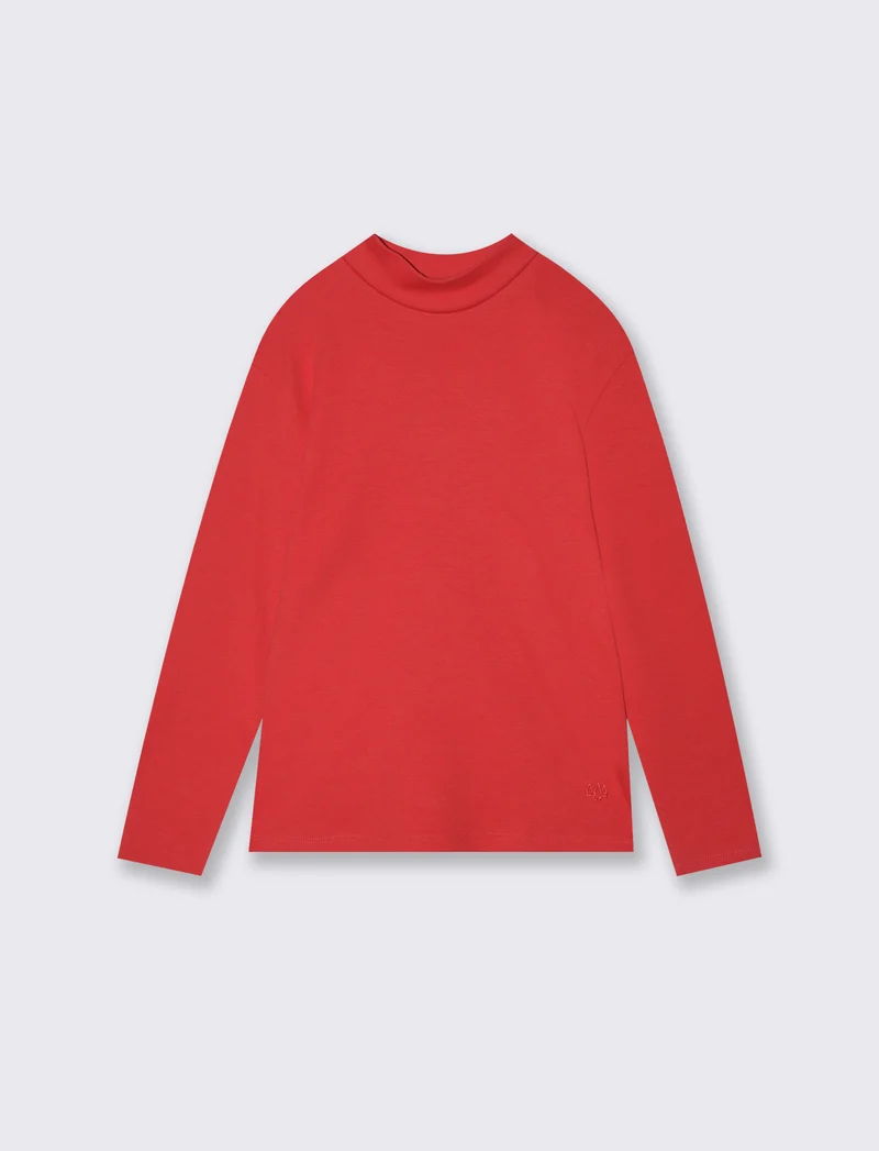 T-shirt caldo cotone maniche lunghe - Rosso