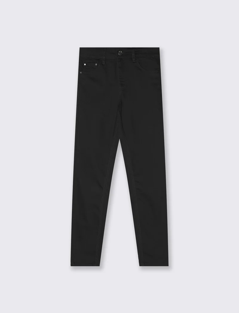 Jeans skinny con vita media ideale - Nero