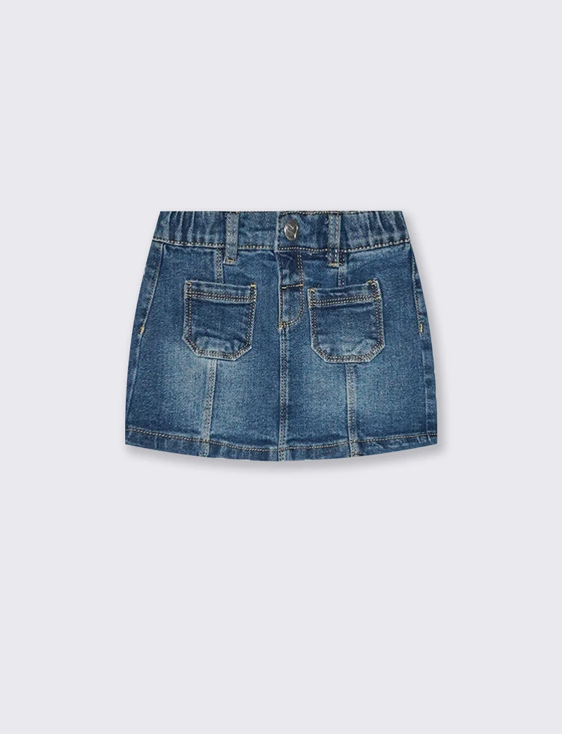 Gonna corta in denim versatile e chic - Denim