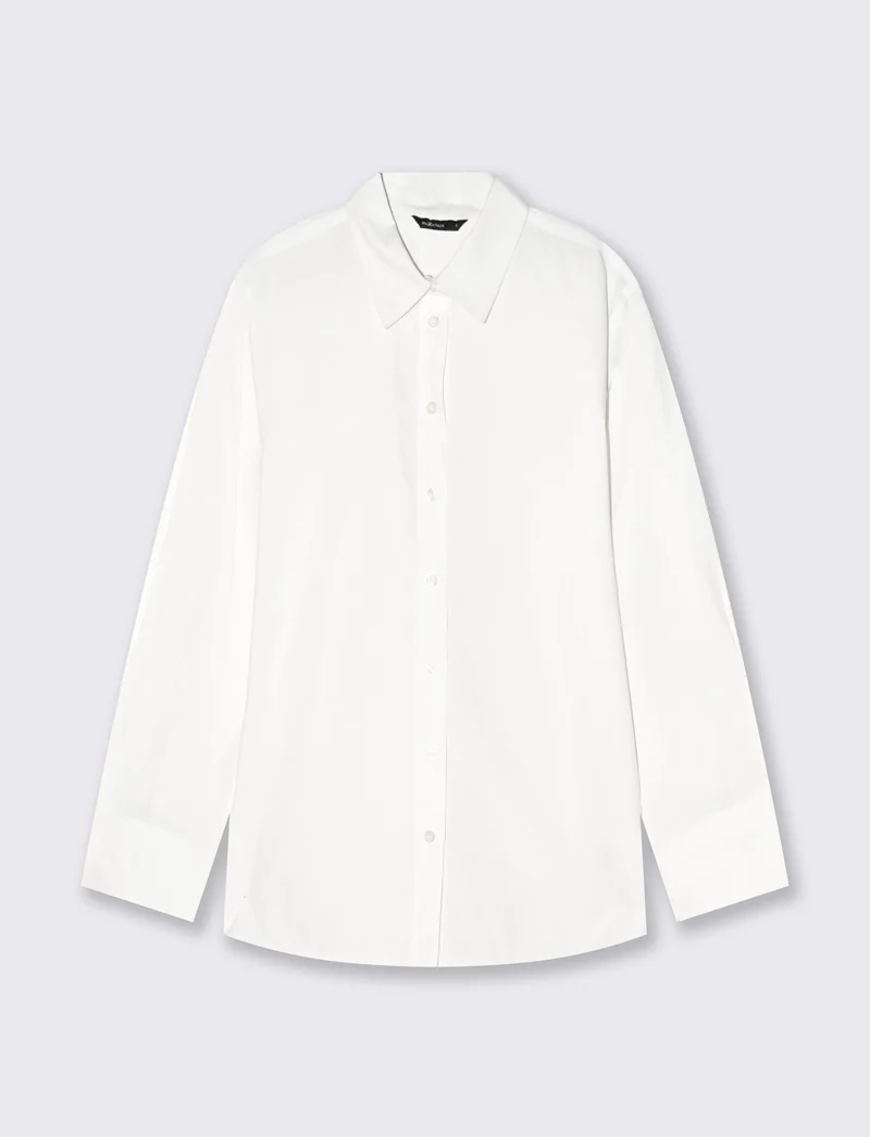 Camicia over con dettagli unici sulle maniche - Bianco
