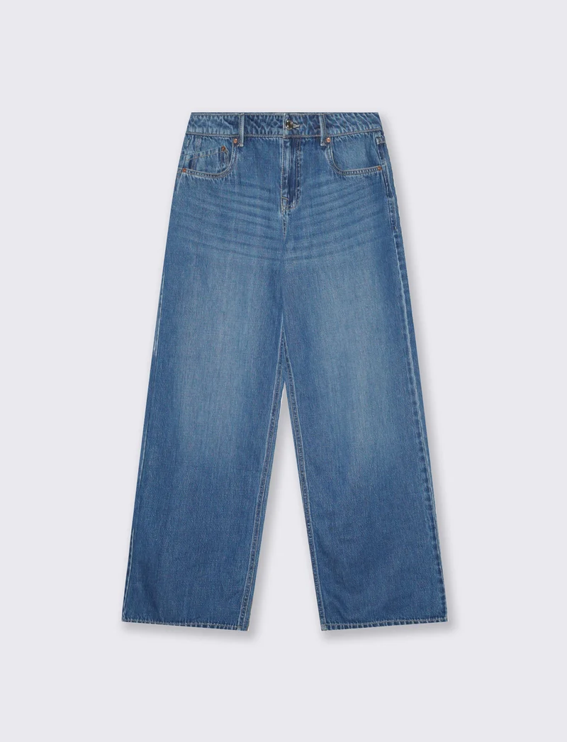 Jeans straight leg a vita bassa 5 tasche - Denim