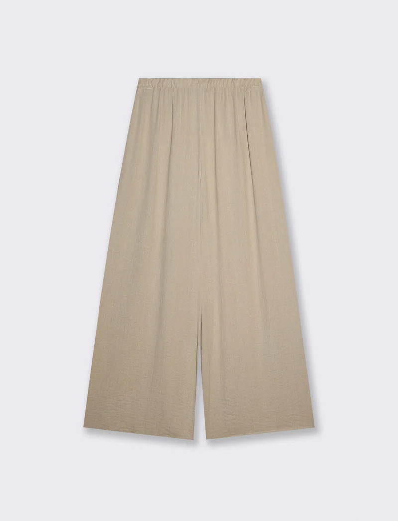 Pantalone Elasticizzato con Vestibilità Orbida - Grigio fango