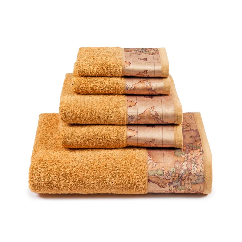 Set asciugamani in spugna Geo Classic in Cotone 480 gr/mq