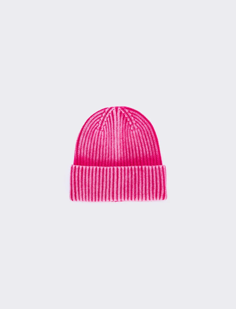 Cappello a costine delavè - Fuxia