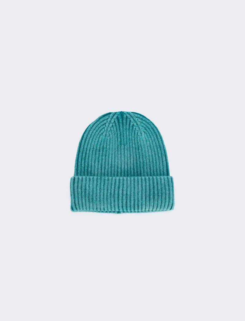 Cappello a costine delavè - Turchese
