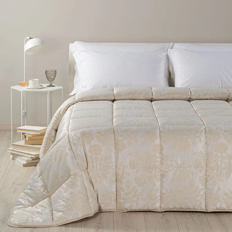 Trapunta roseto Floreale in Raso Jacquard 300 gr/mq
