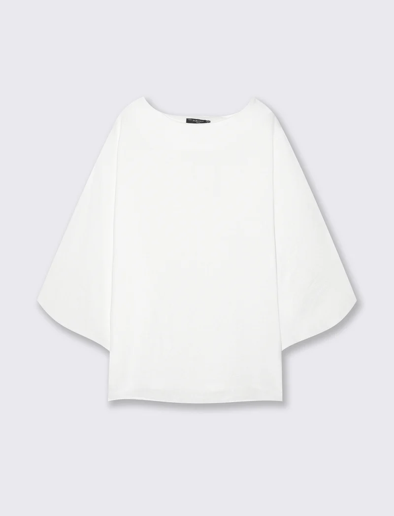 Maglia Manica a Tre Quarti Morbida - Bianco
