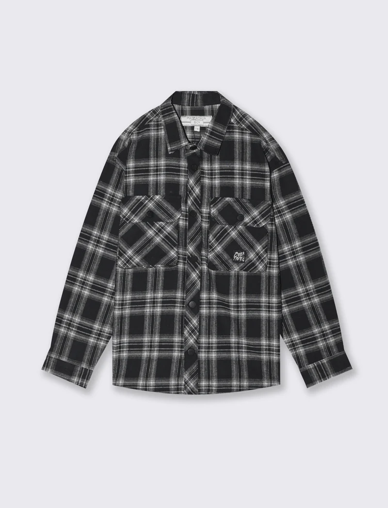 Camicia di flanella a quadri street style - Quadri