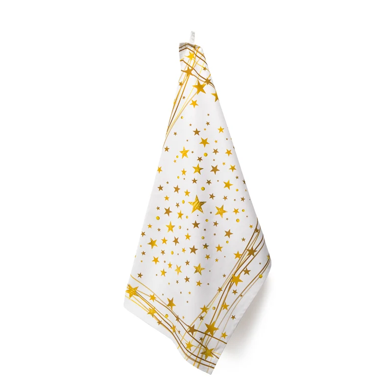 Strofinaccio gold Floreale in Cotone