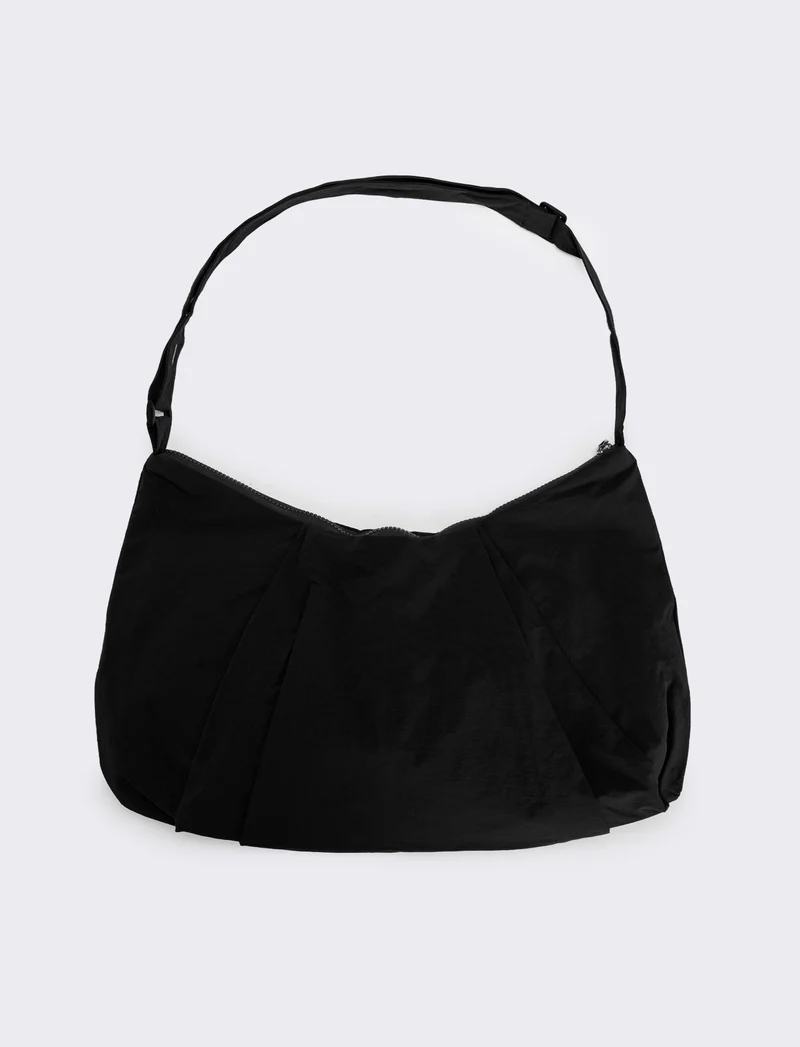 Tracolla Raviolo Grande in Nylon - Nero