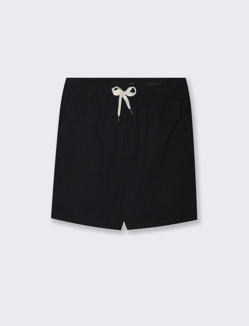 Bermuda Jacquard con Vita Jogger Relaxed - Nero