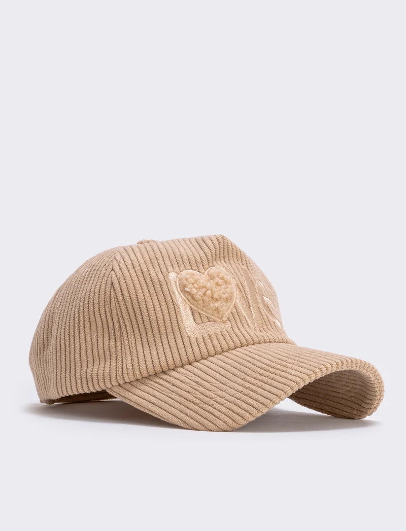 Baseball a coste con scritta distintiva - Beige