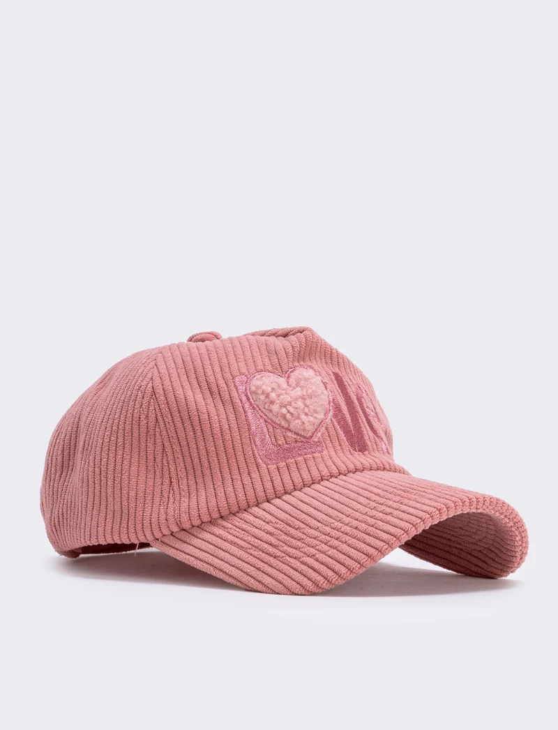 Baseball a coste con scritta distintiva - Rosa