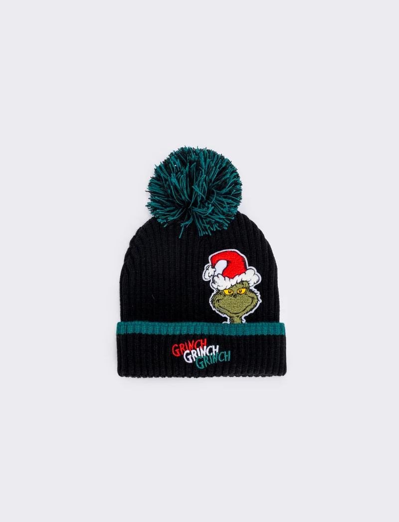 Cappello Grinch per bambini con pon pon - Verde