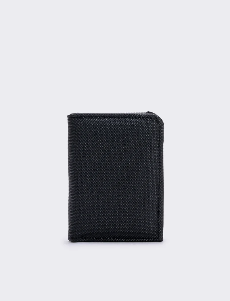 Portacarte uomo rigato effetto gommato - Nero