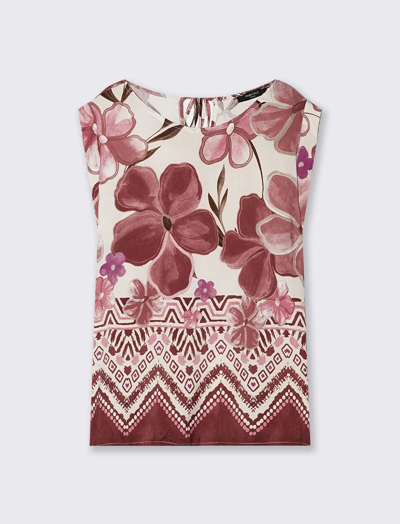 Maglia Fantasia con Manica a T - Rosa
