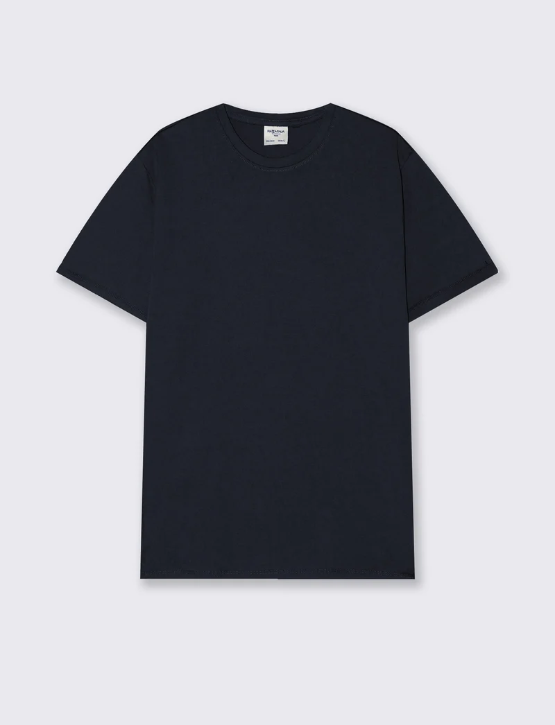 T-shirt Basic Cotone Premium Regular Fit - Blu