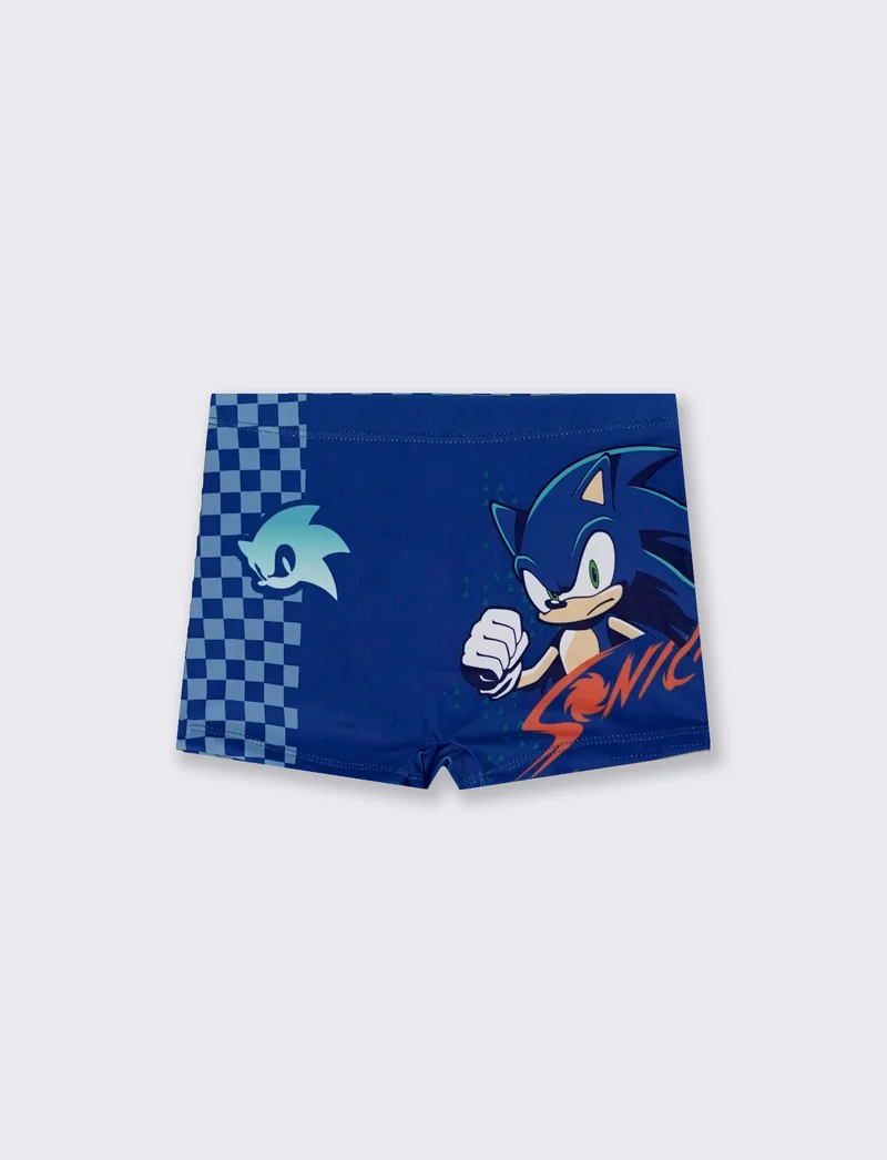 Costume boxer Sonic elastico e divertente - Blu
