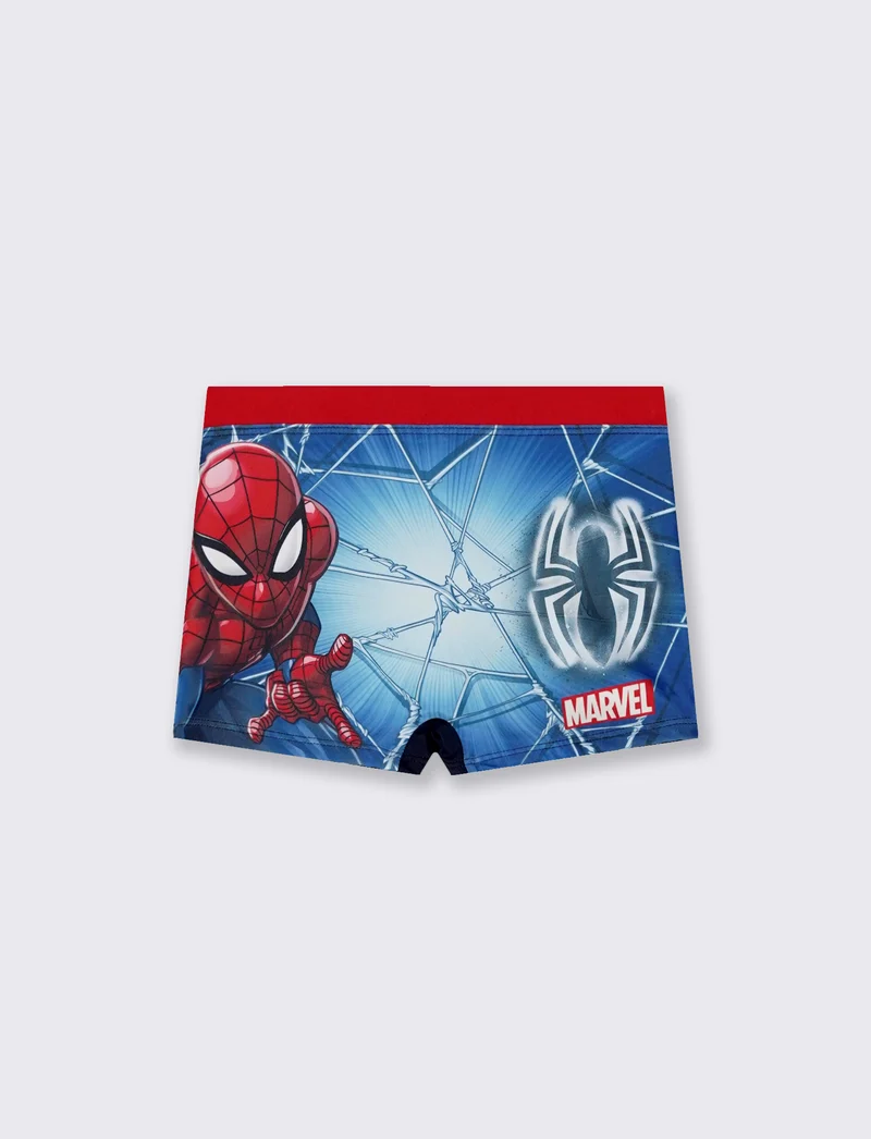 Costume boxer elastico con Spiderman - Blu navy