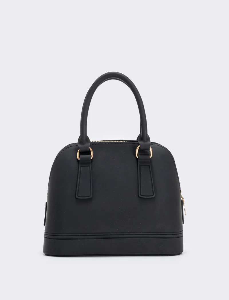 Bauletto donna soft touch con tracolla - Nero