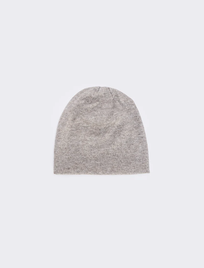 Cuffia melange in maglia - Grigio