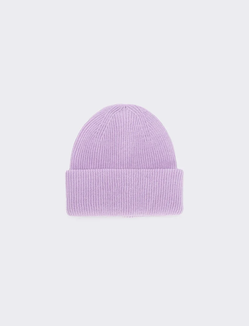 Cappello basic con risvolto - Lilla