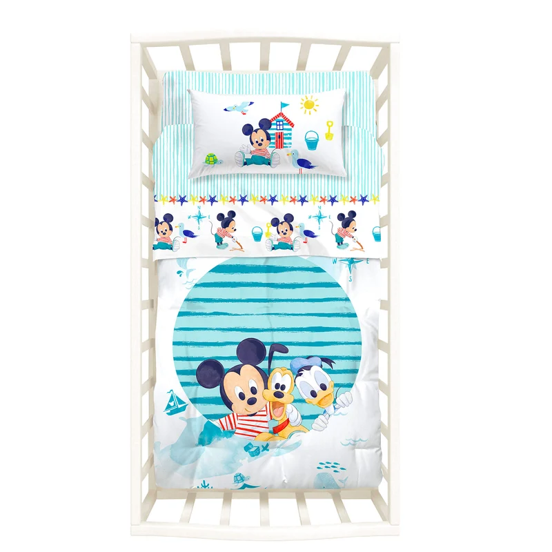 Trapunta con Paracolpi mickey&pluto in Cotone 300 gr/mq