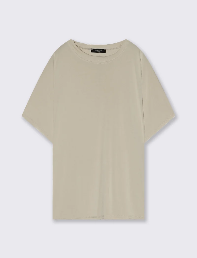 T-Shirt: Vestibilità Morbida e Confortevole - Beige