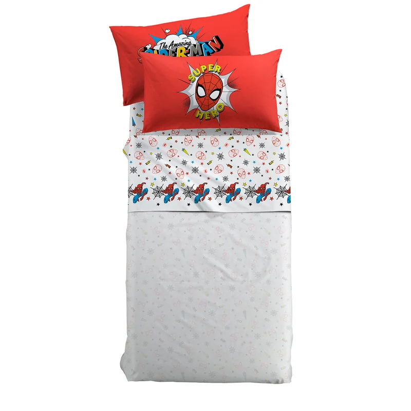 Completo Lenzuola spiderman superhero in Cotone