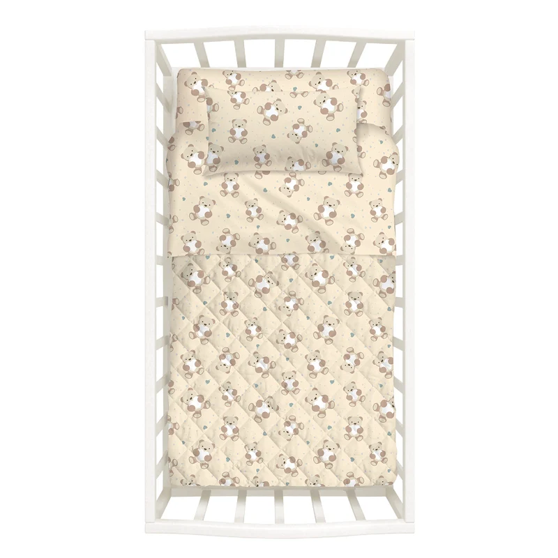 Copriletto Primaverile orsacchiotti in Cotone 80 gr/mq