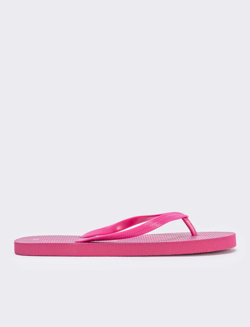Infradito con stampa astratta PVC - Fuxia