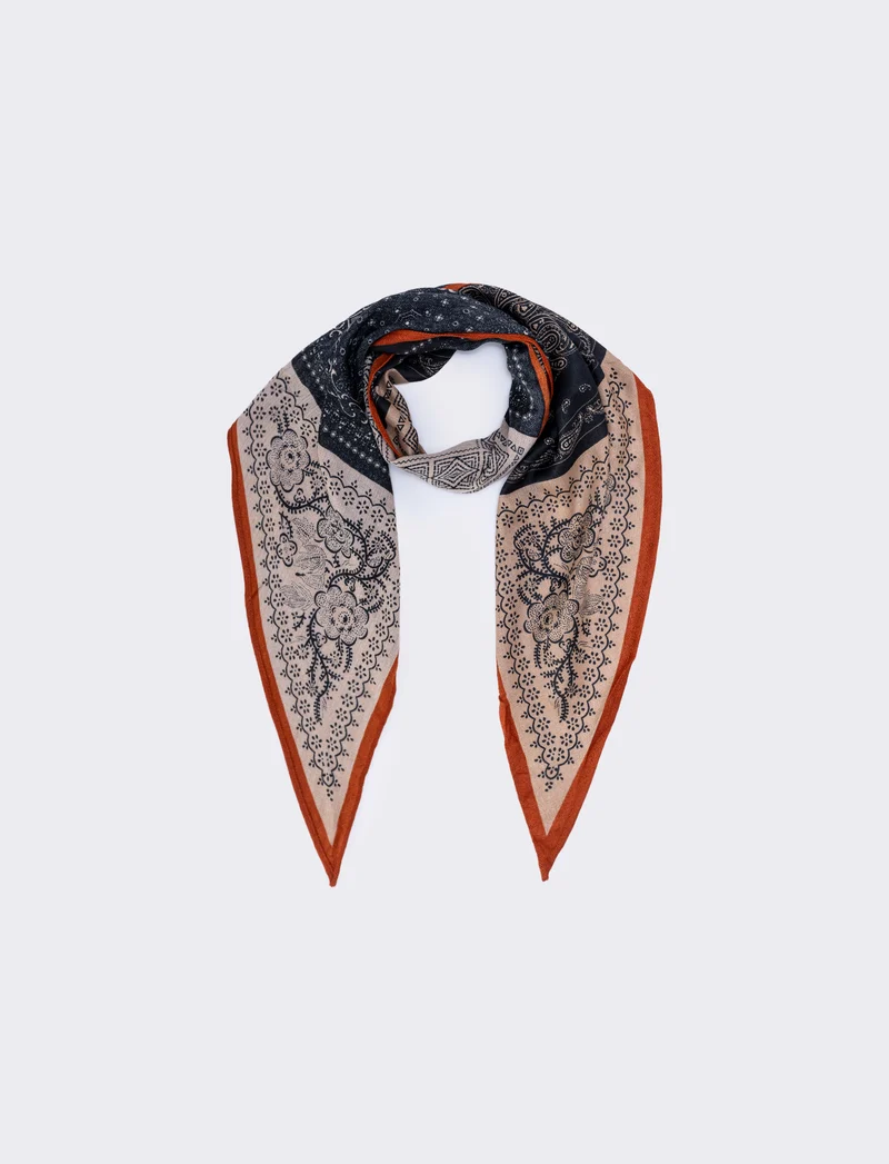 Foulard rettangolare fantasia - Multicolore