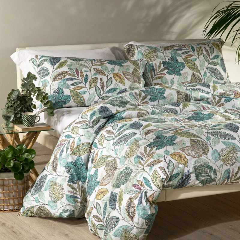 Copripiumino con federe botanical Shabby Chic in Cotone