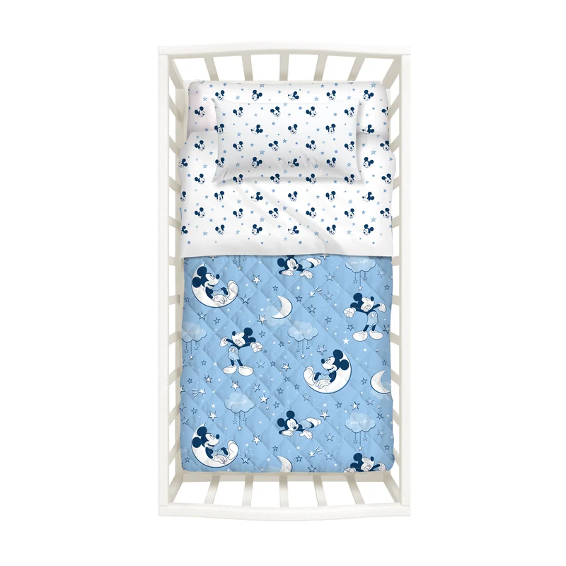 Coordinato Copriletto in Cotone Mickey Notte di stelle Disney Ragazzo