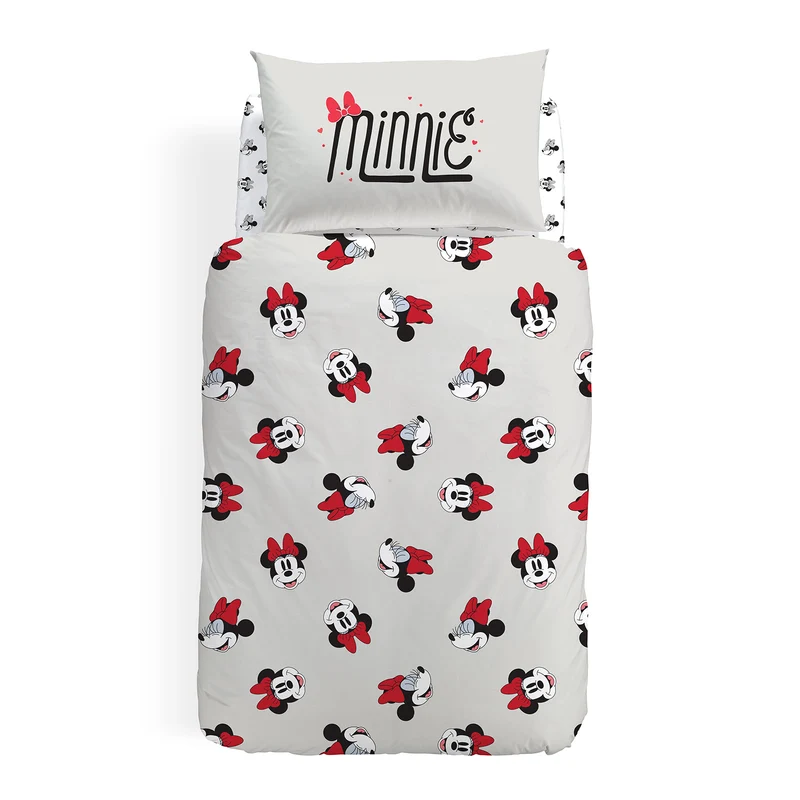 Completo Copripiumino minnie retro in Cotone
