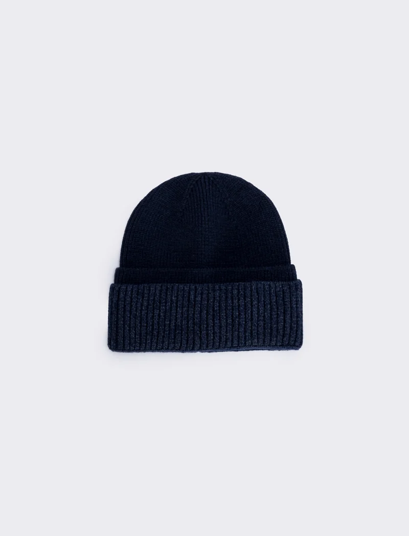 Cappello doppio risvolto per uomo - Blu