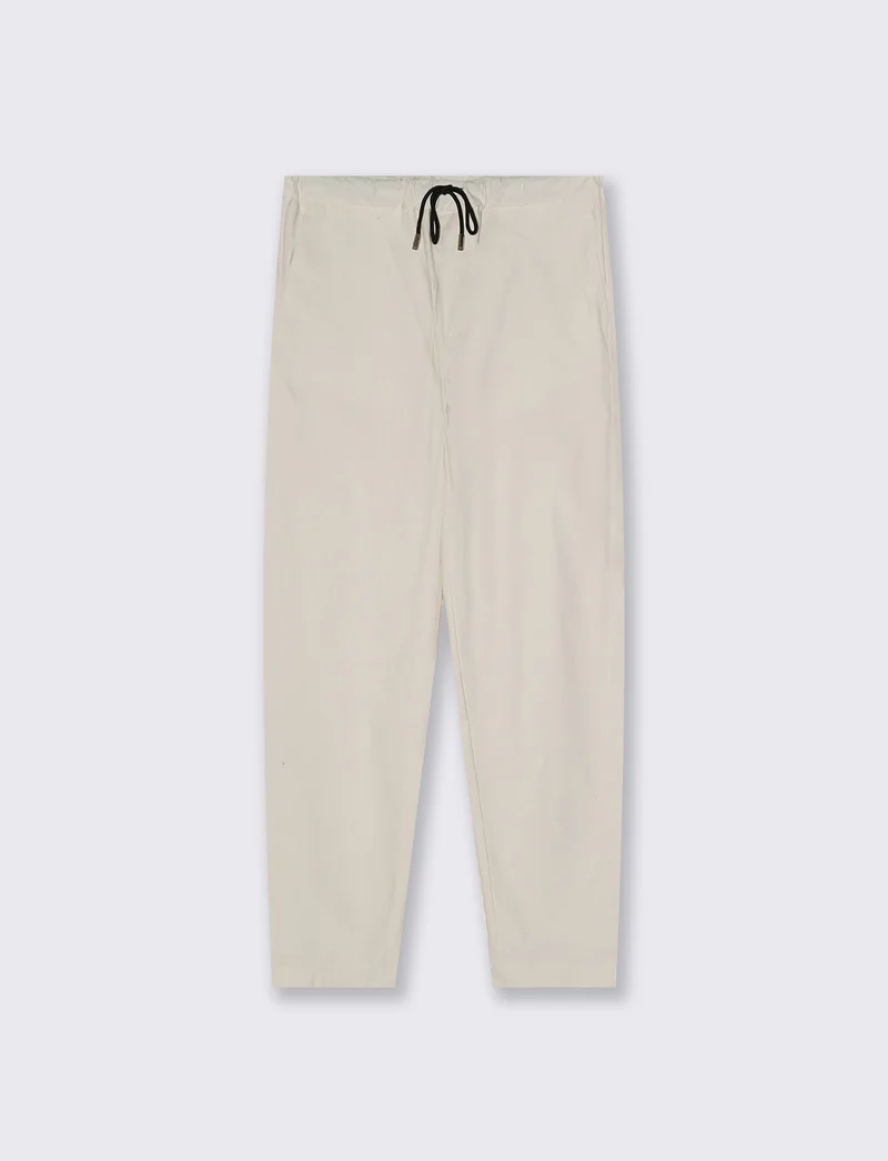 Pantaloni chino jogger uomo in tessuto tecnico - Bianco