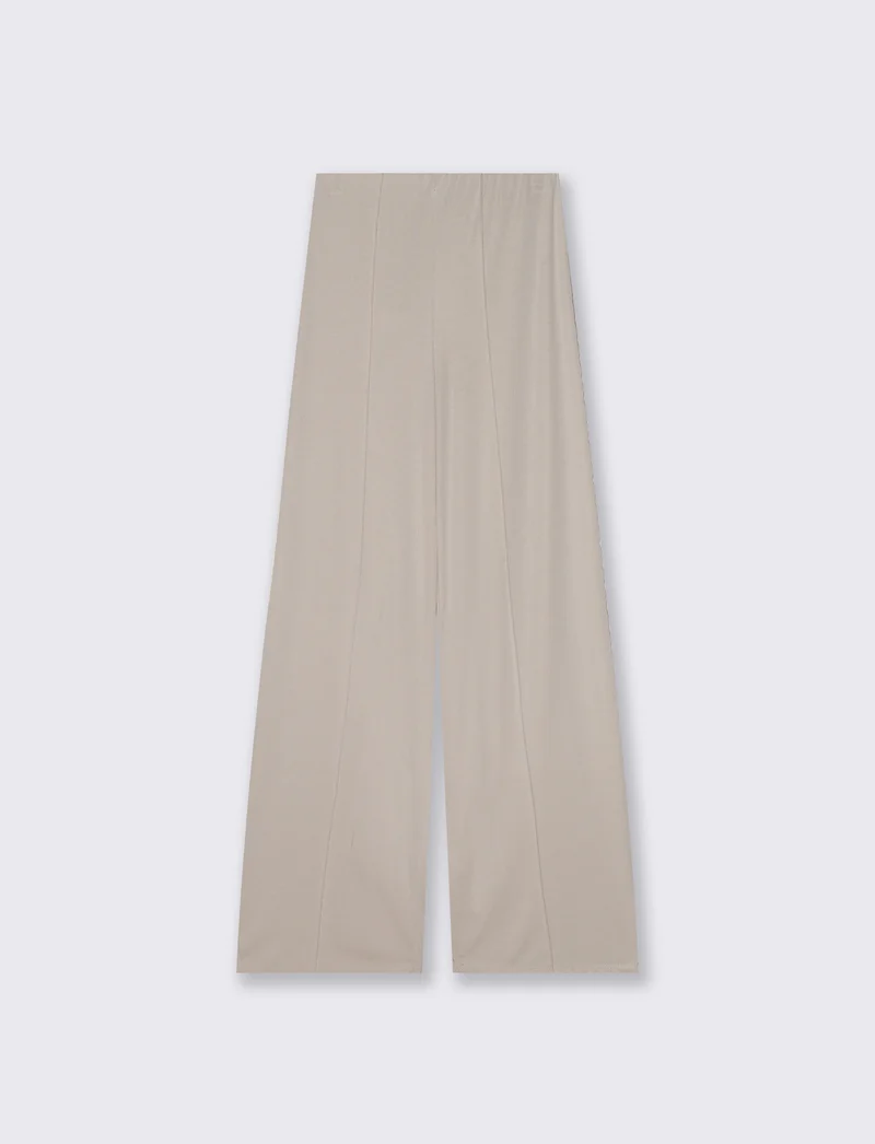 Pantalone Dritto Elastico - Beige
