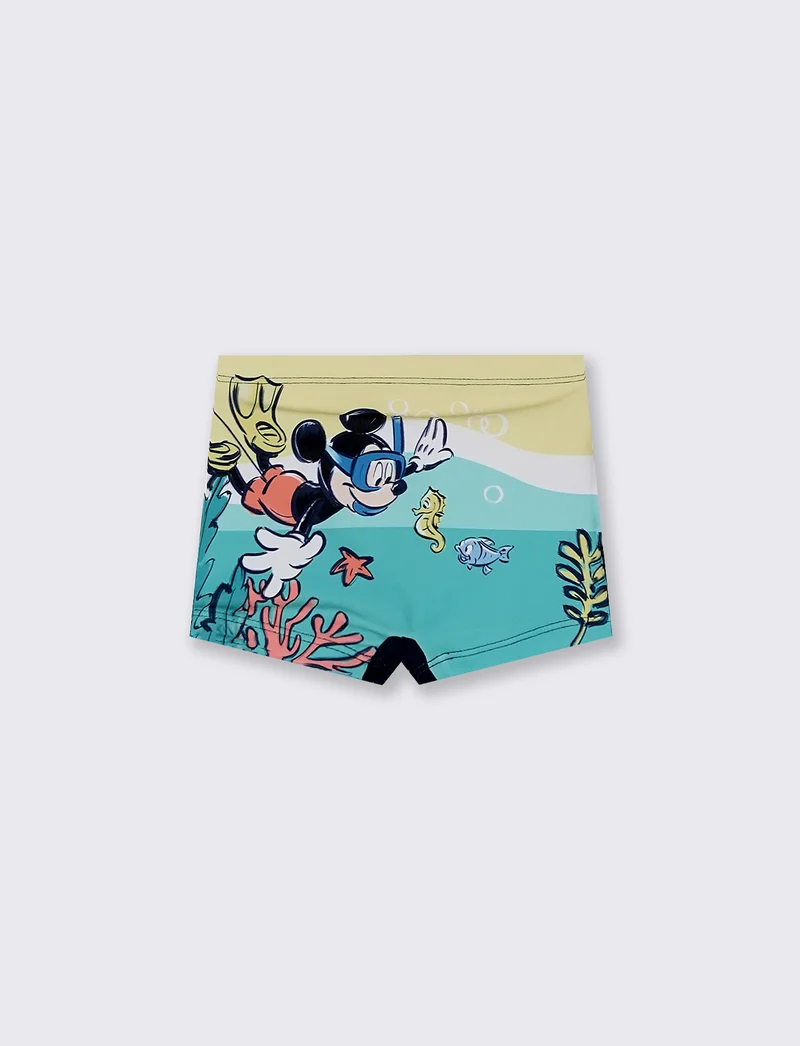 Costume Topolino boxer con fondale marino - Blu navy