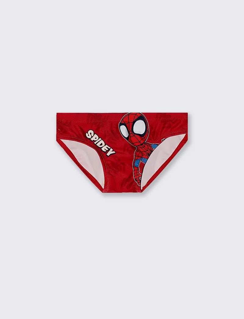 Costumino Spidey modello slip con stampa - Rosso