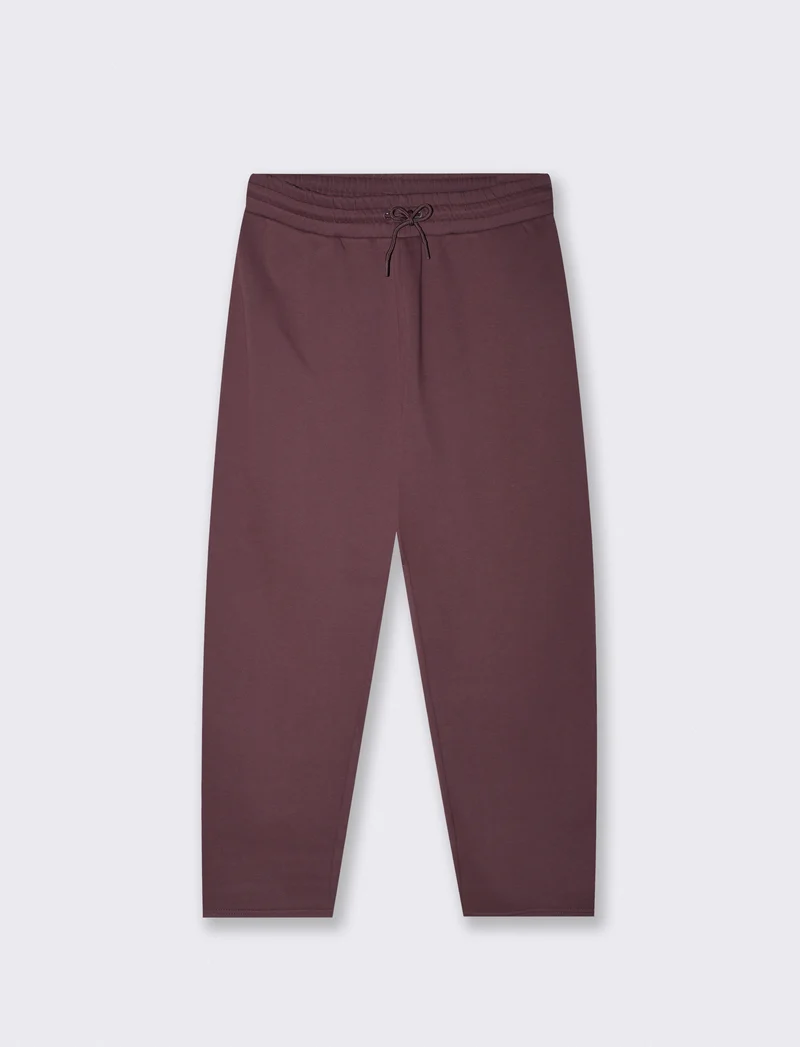 Pantaloni in felpa con vita jogger - Bordeaux