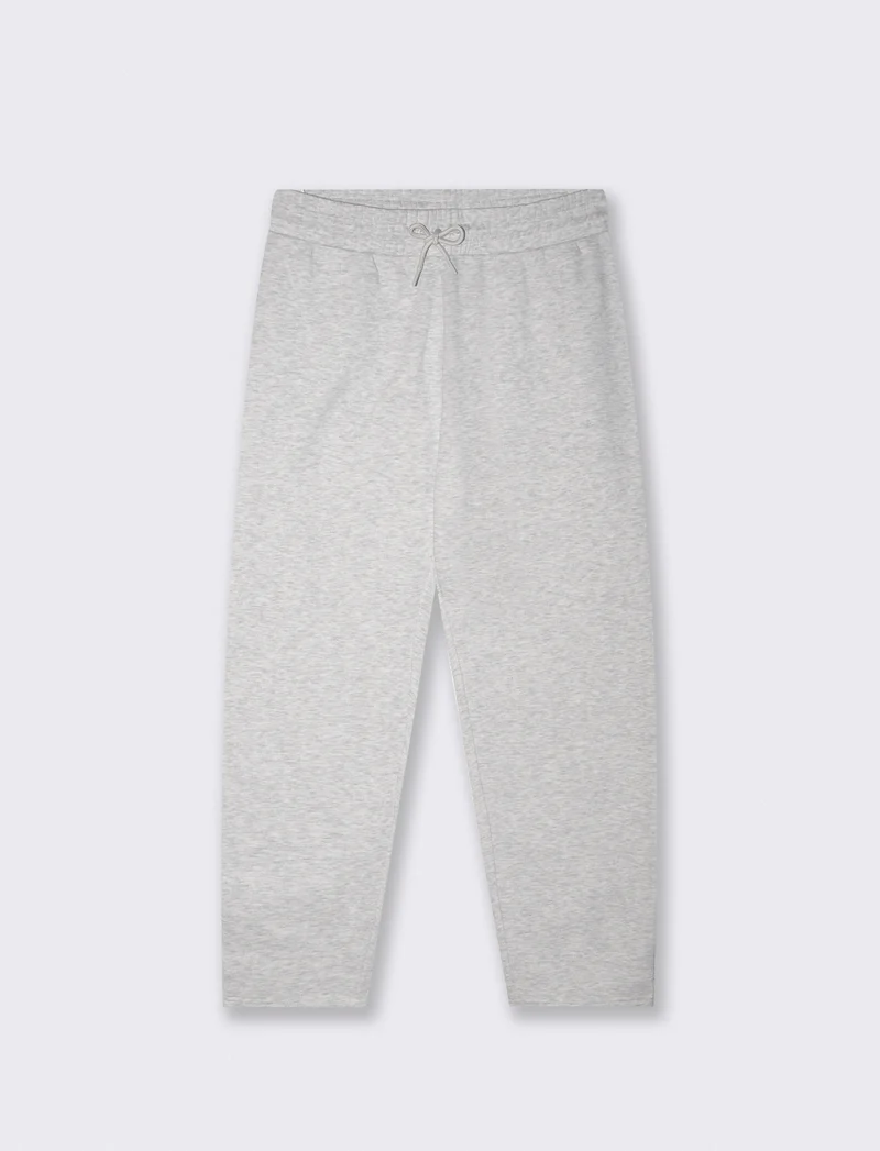 Pantaloni in felpa con vita jogger - Grigio mel.