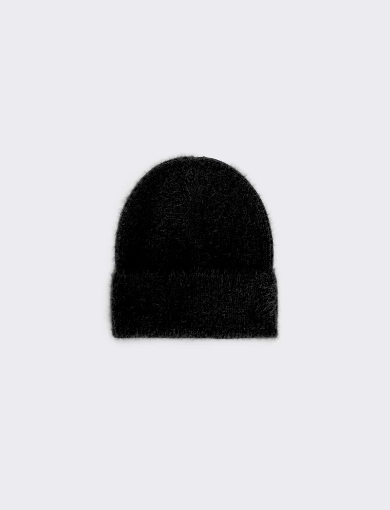 Cuffia basic senza risvolto - Nero