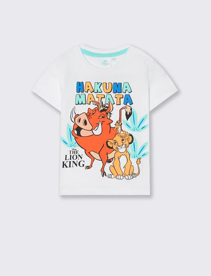 Maglietta Re Leone manica corta girocollo - Bianco