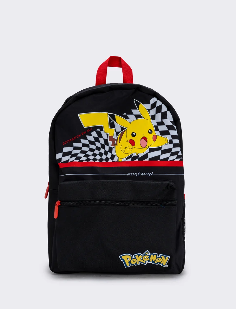 Zaino Pokémon con tasca pratica e funzionale - Nero