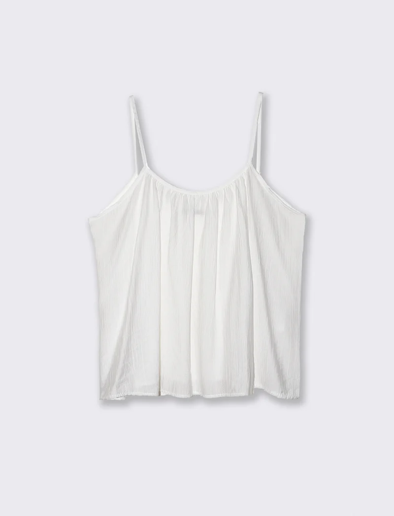 Bretelle Sottili con Vestibilità Comoda - Bianco