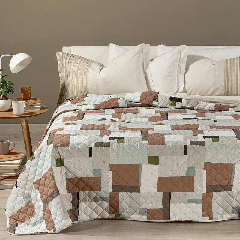 Copriletto Primaverile atlantic Geo Fantasy in Cotone 80 gr/mq