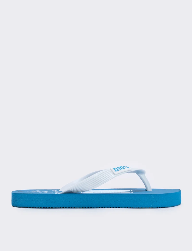 Infradito Azzurre con Stampa Dios - Bianco