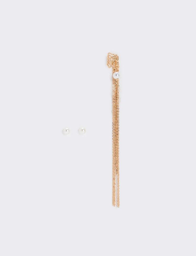 Earcuff 3 Pezzi Eleganti - Oro